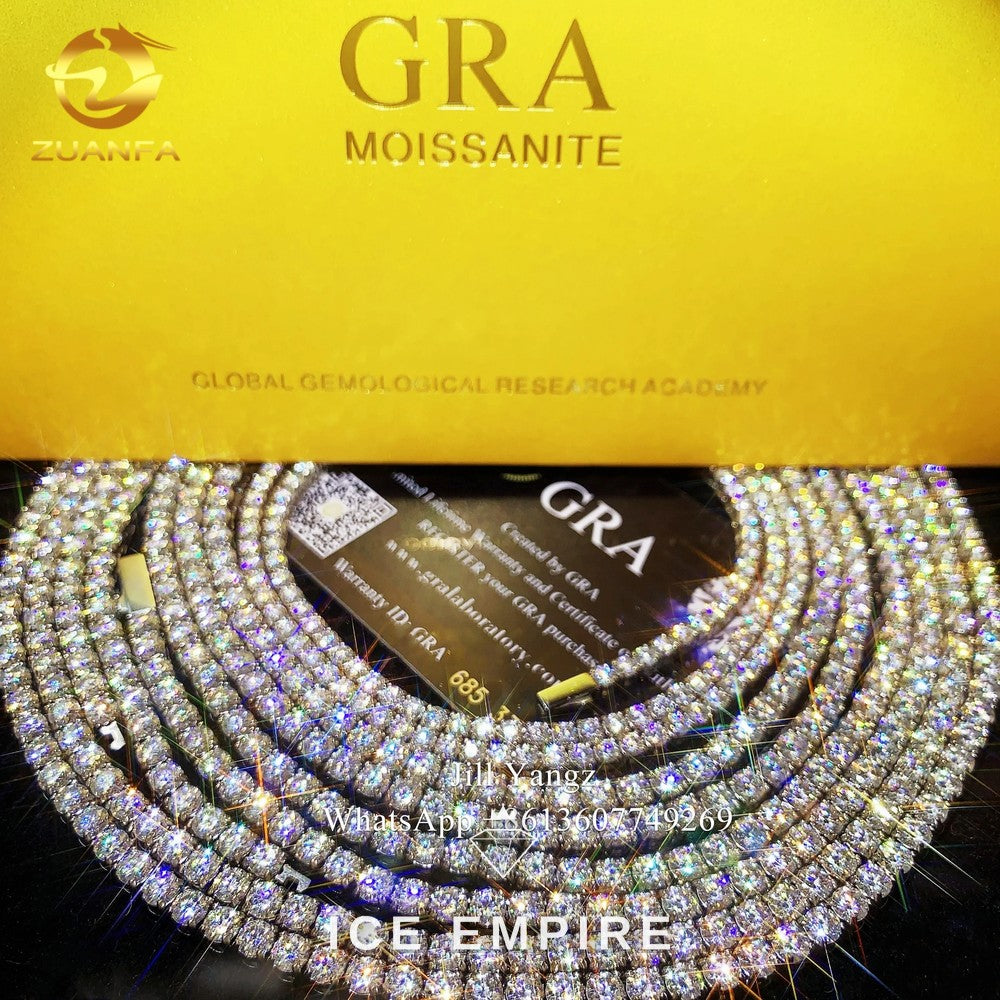 Iced Out Rose Gold Plated Moissanite Cuban Chain