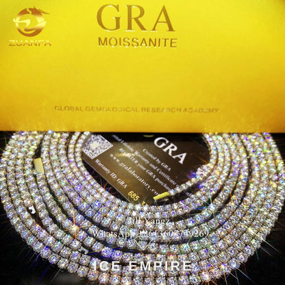 Iced Out Rose Gold Plated Moissanite Cuban Chain