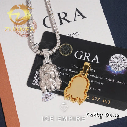 Iced Out Rose Gold Plated Moissanite Pendant