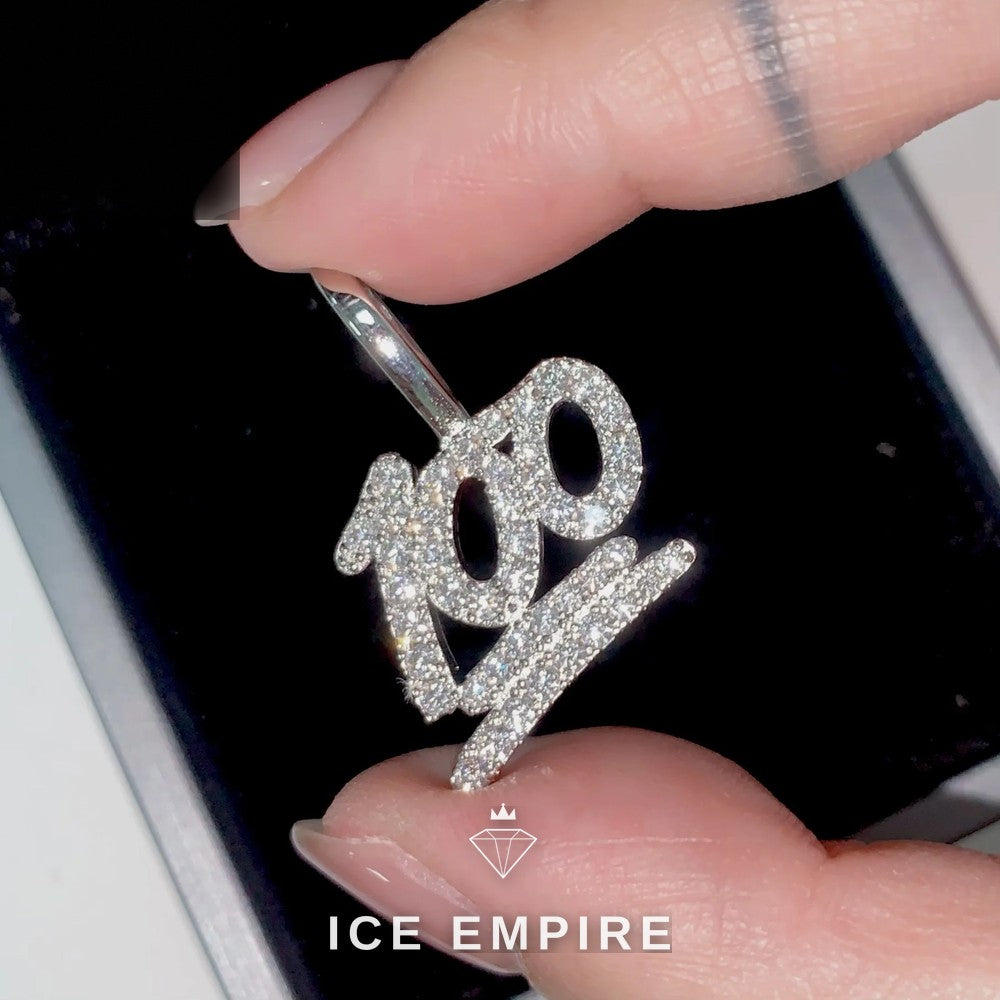 Iced Out Cross Rose Gold Plated Moissanite Pendant