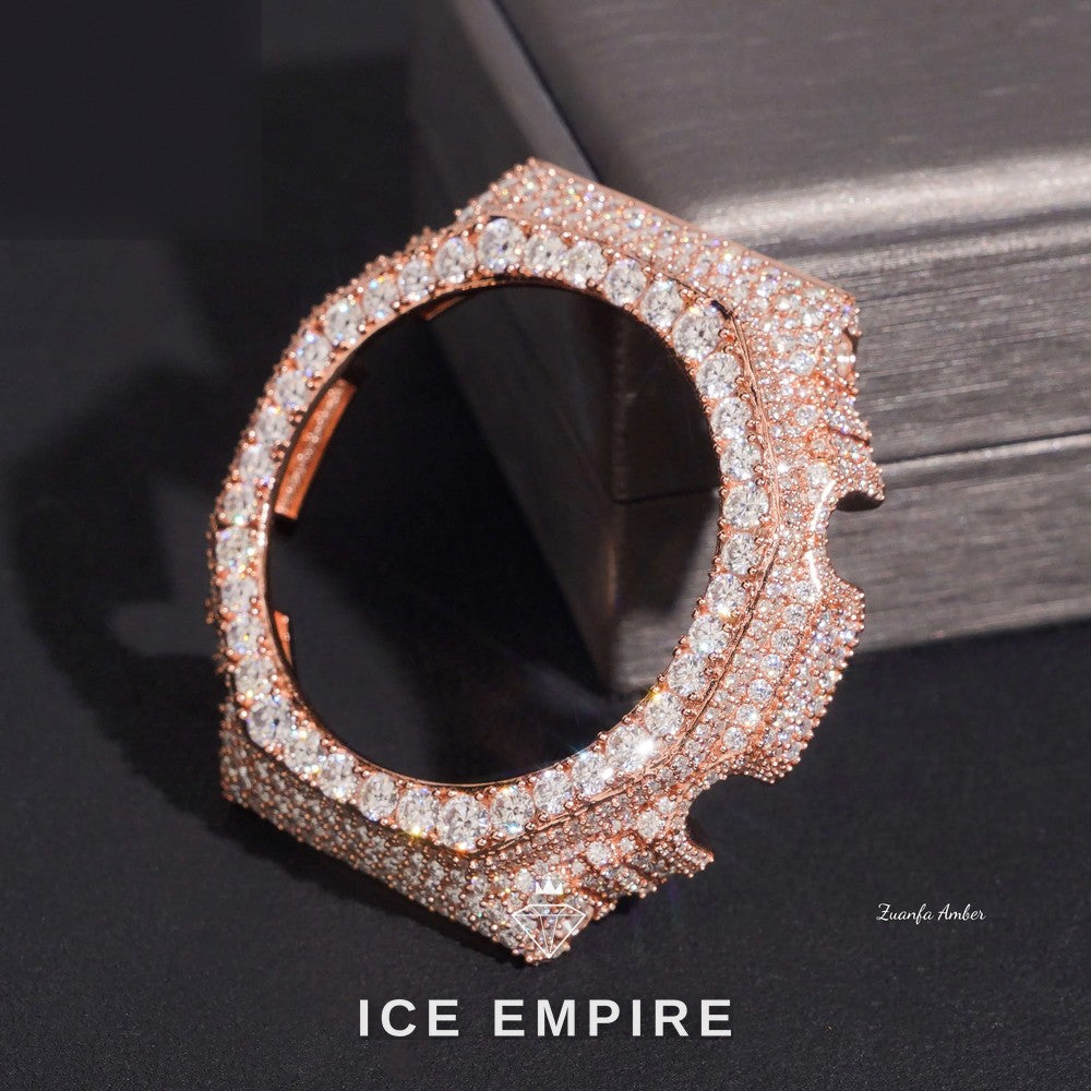Iced Out Gold Plated Lab Grown Diamond Watch