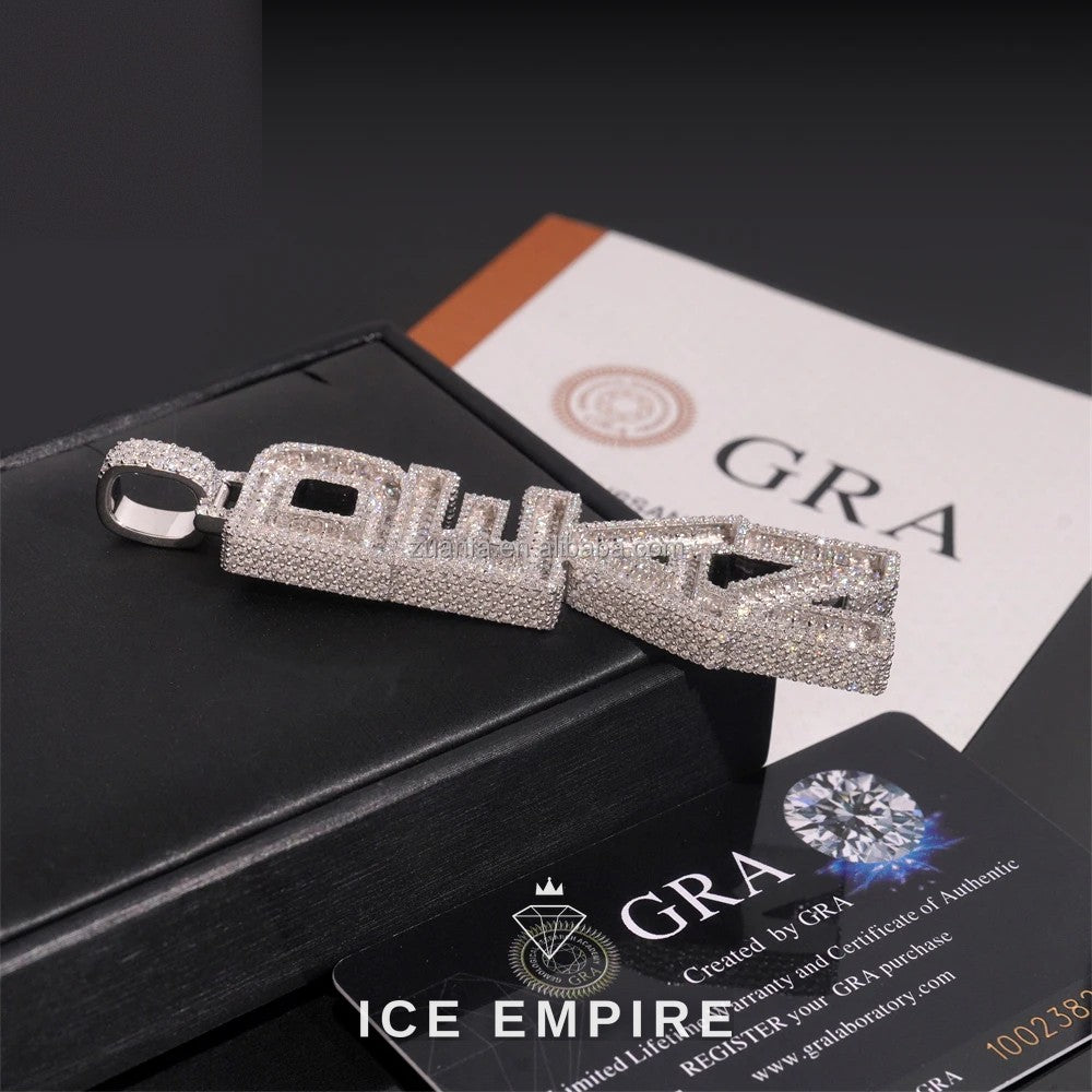 Iced Out Baguette Gold Plated Pendant