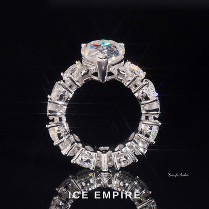Iced Out 14K Gold Lab Grown Diamond Wedding Band