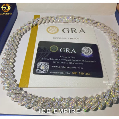 Iced Out Rose Gold Plated Moissanite Cuban Chain