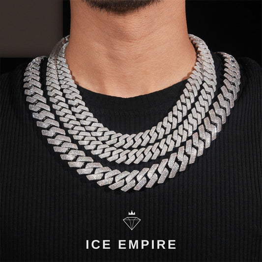 Iced Out Rose Gold Plated Moissanite Cuban Chain