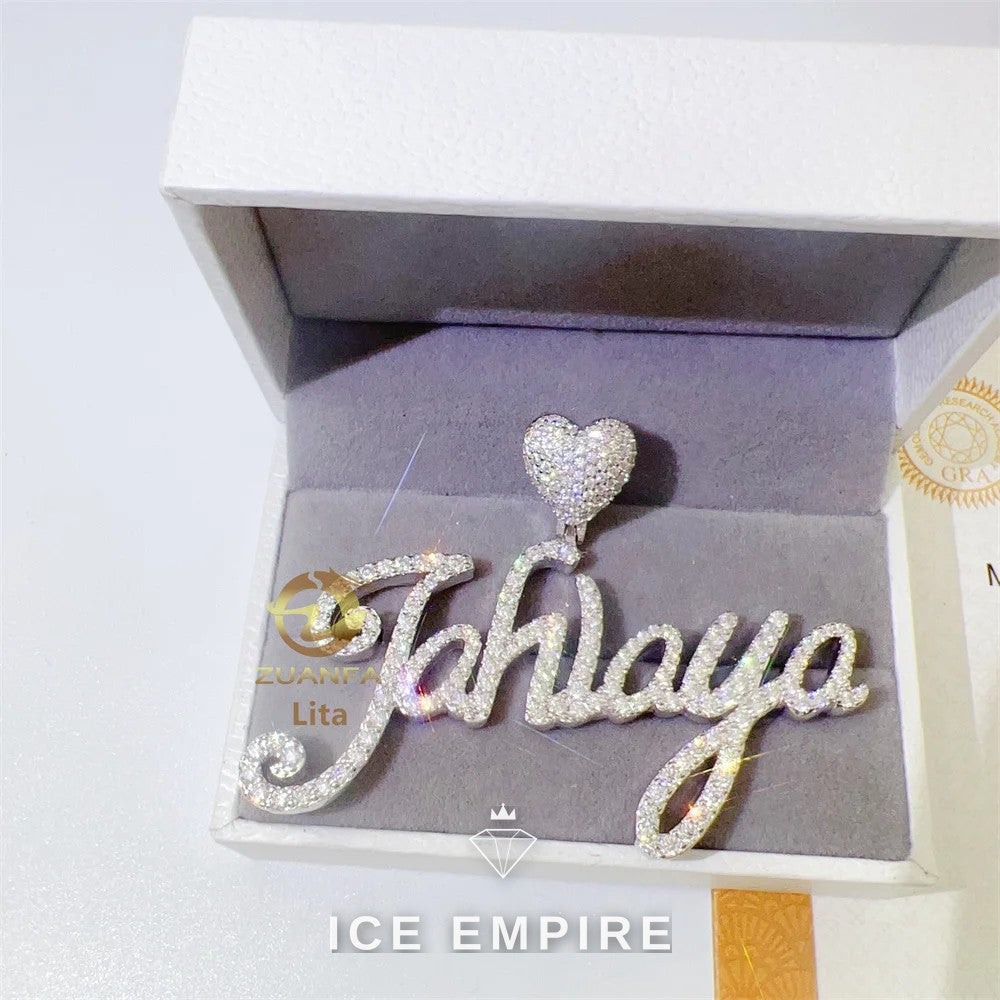 Iced Out 925 Silver Moissanite Pendant