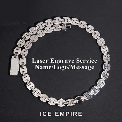 Iced Out Rose Gold Plated Moissanite Cuban Chain