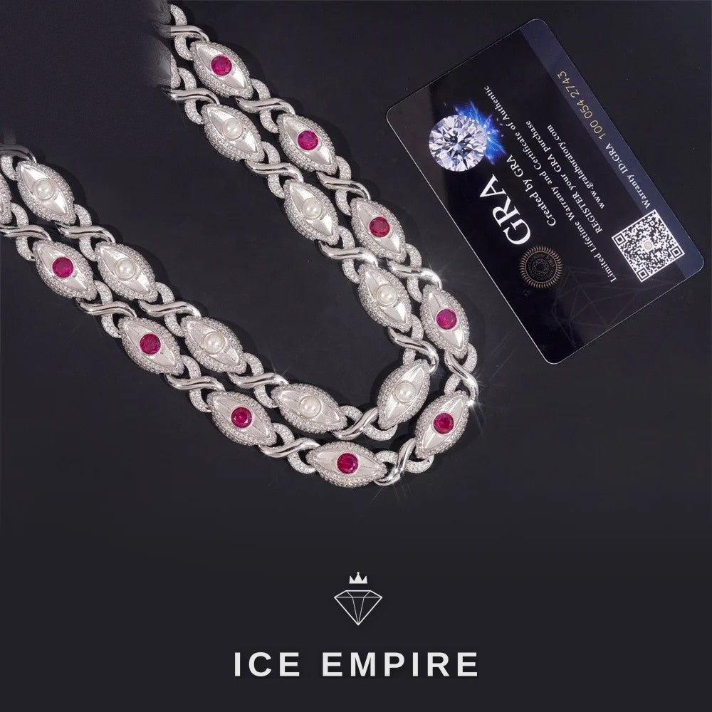 Iced Out Rose Gold Plated Moissanite Cuban Chain