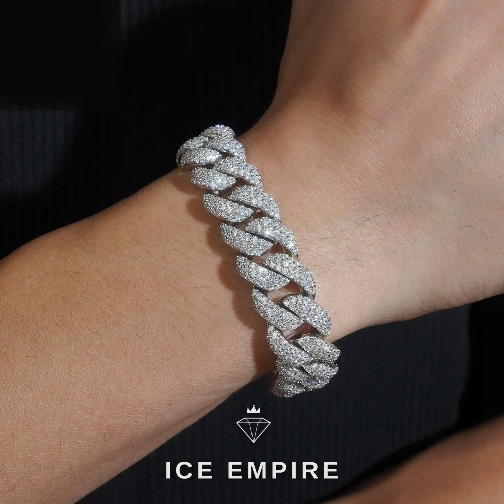 Iced Out Rose Gold Plated Moissanite Cuban Chain