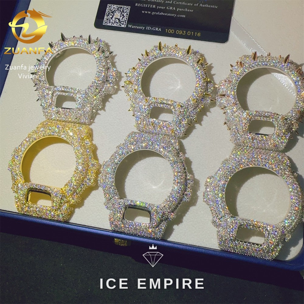 Iced Out 925 Silver Moissanite Watch