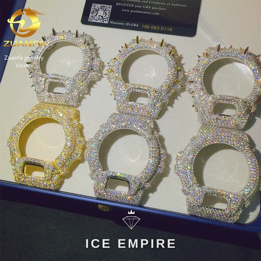 Iced Out 925 Silver Moissanite Watch