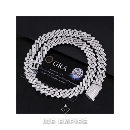 Iced Out Gold Plated Moissanite Cuban Chain