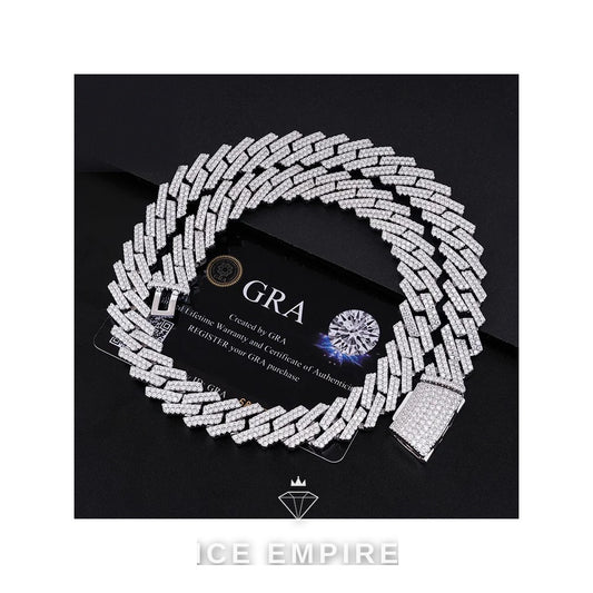Iced Out Gold Plated Moissanite Cuban Chain