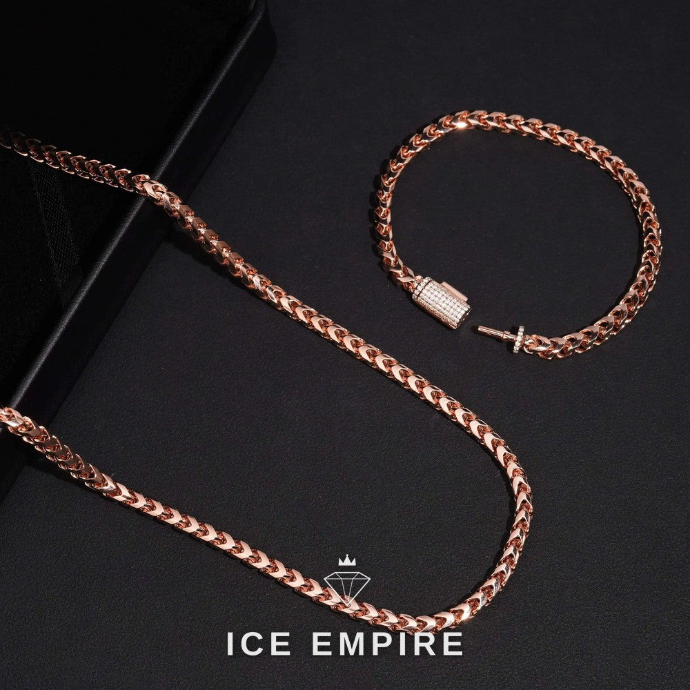 Iced Out Gold Plated Moissanite Cuban Chain