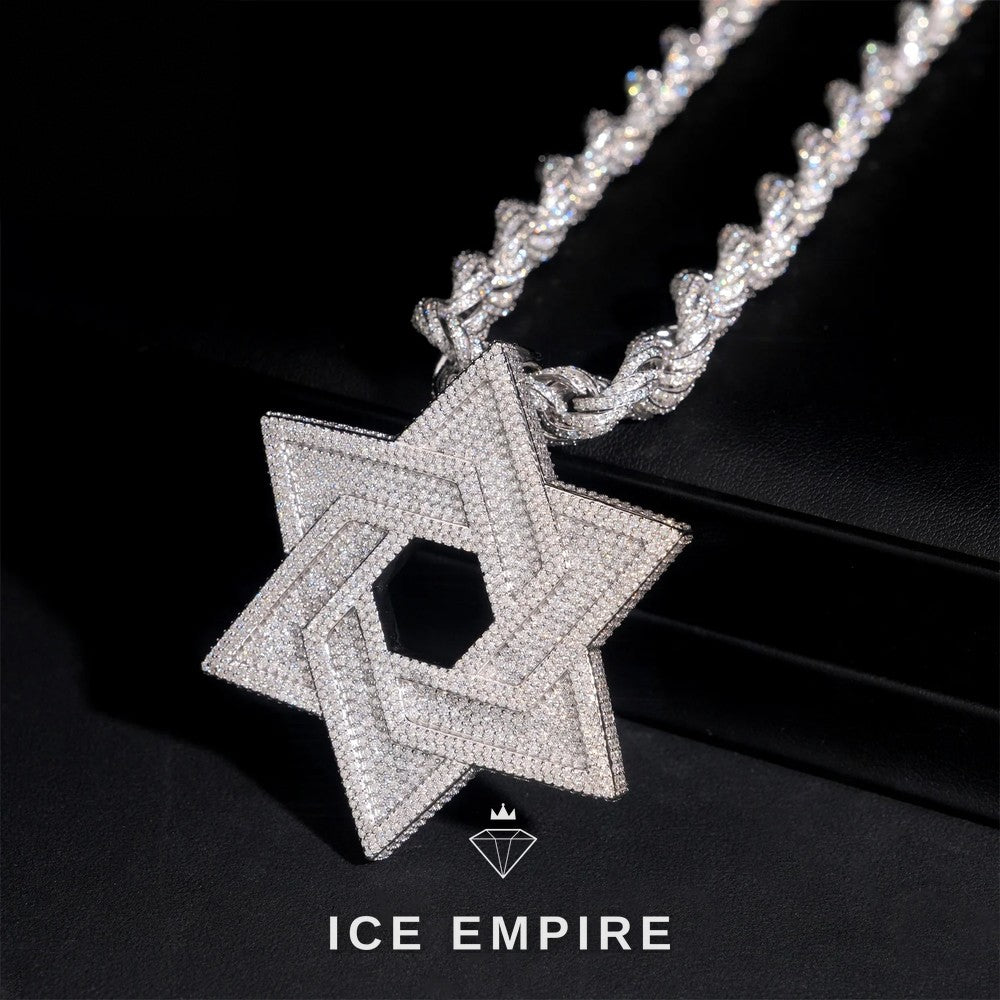 Iced Out Baguette Rose Gold Plated Pendant