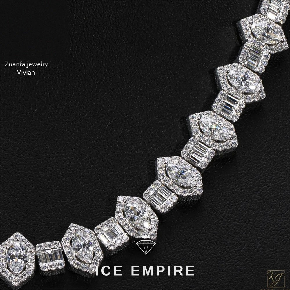Iced Out Rose Gold Plated Moissanite Cuban Chain