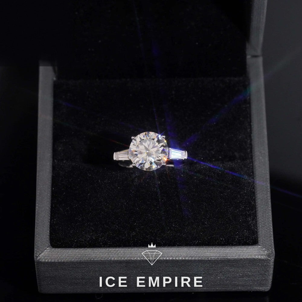 Iced Out Rose Gold Plated Moissanite Wedding Band