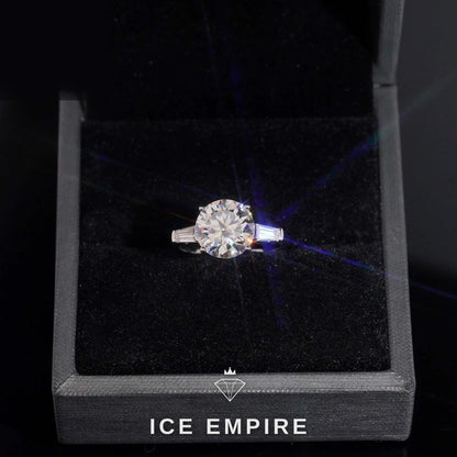 Iced Out Rose Gold Plated Moissanite Wedding Band