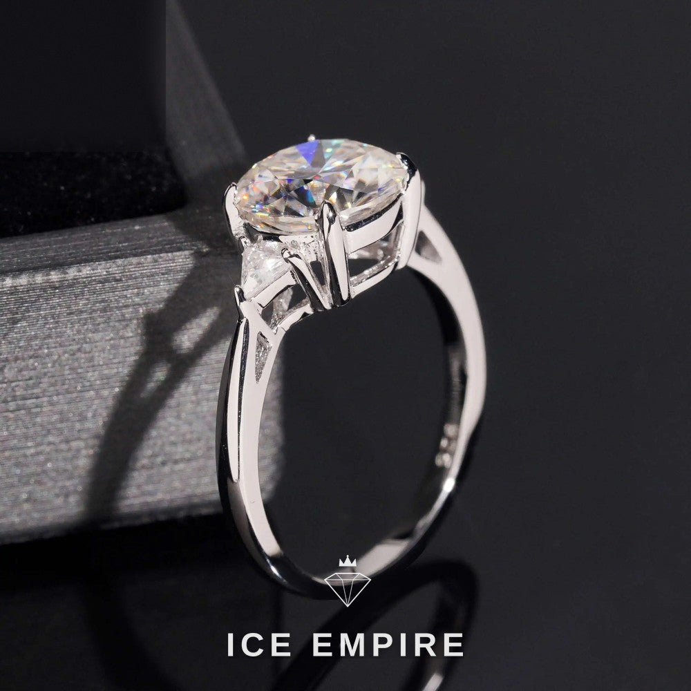 Iced Out Gold Plated Moissanite Wedding Band