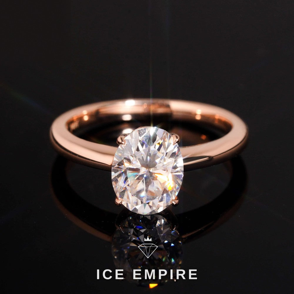 Iced Out 14K Gold Moissanite Wedding Band
