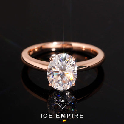 Iced Out 14K Gold Moissanite Wedding Band