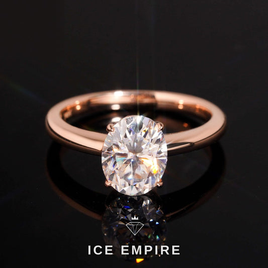 Iced Out 14K Gold Moissanite Wedding Band