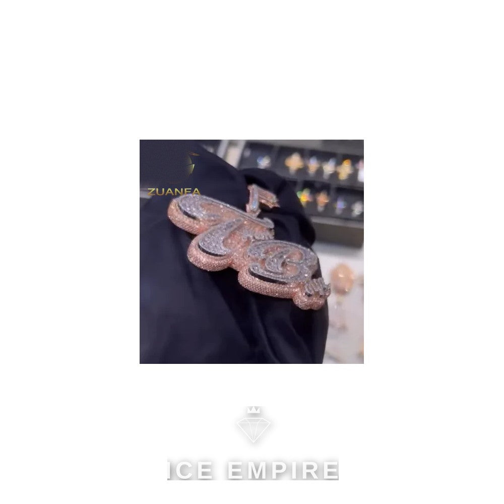 Iced Out Baguette Rose Gold Plated Cuban Chain