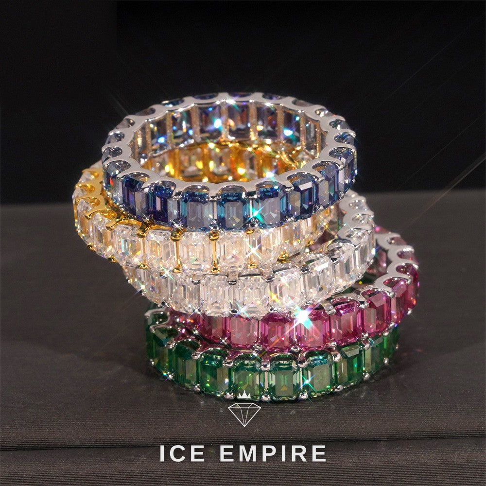 Iced Out 925 Silver Moissanite Ring