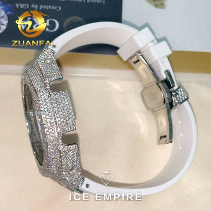 Iced Out 925 Silver Moissanite Watch