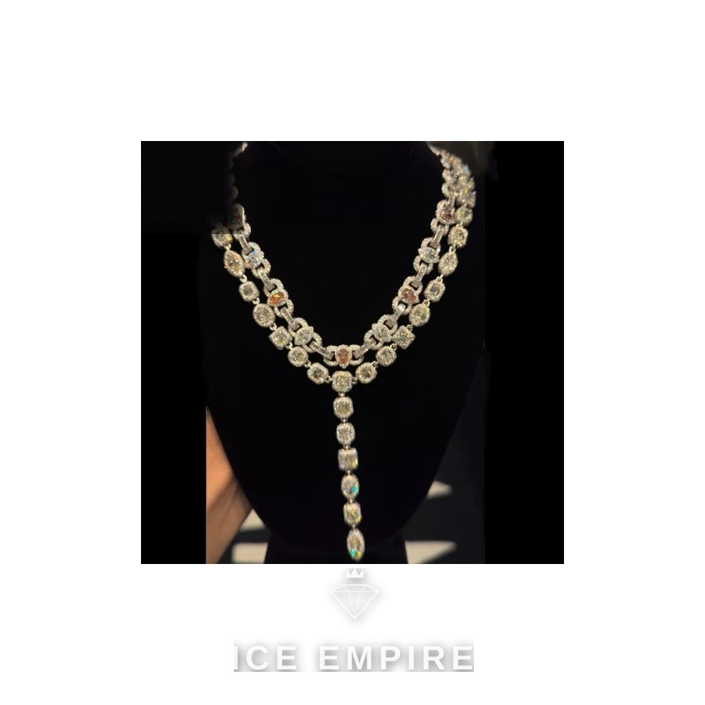 Iced Out Rose Gold Plated Moissanite Cuban Chain