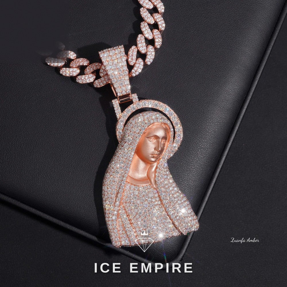 Iced Out 925 Silver Moissanite Pendant
