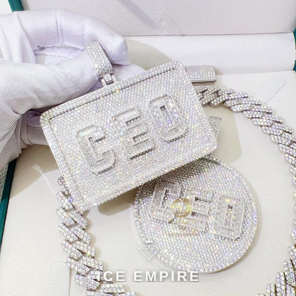 Iced Out 925 Silver Pendant