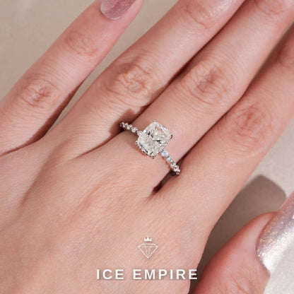 Iced Out Rose Gold Plated Moissanite Wedding Band