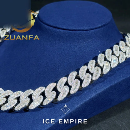 Iced Out Rose Gold Plated Moissanite Cuban Chain