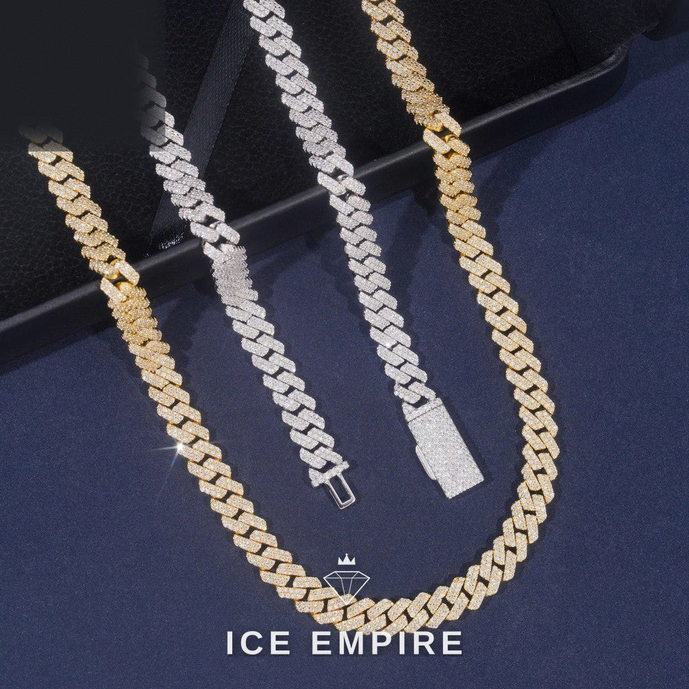 Iced Out Rose Gold Plated Moissanite Cuban Chain