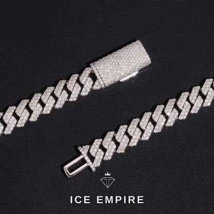 Iced Out Rose Gold Plated Moissanite Cuban Chain