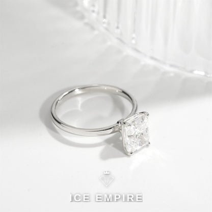 Iced Out Rose Gold Plated Moissanite Wedding Band