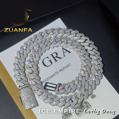 Iced Out Rose Gold Plated Moissanite Cuban Chain