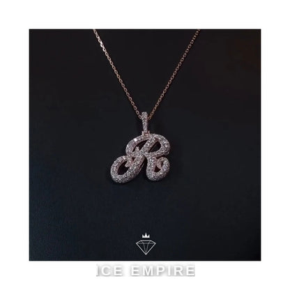 Iced Out Rose Gold Plated Moissanite Pendant