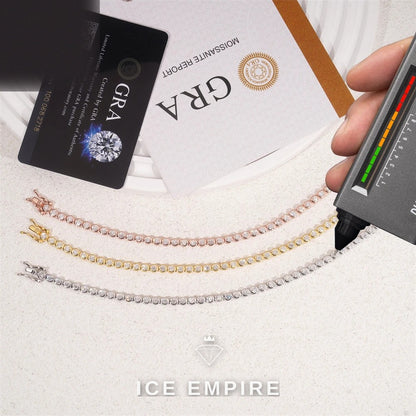 Iced Out Rose Gold Plated Moissanite Cuban Chain