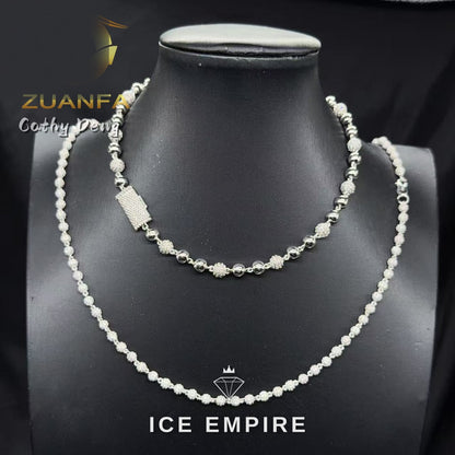 Iced Out Rose Gold Plated Moissanite Cuban Chain