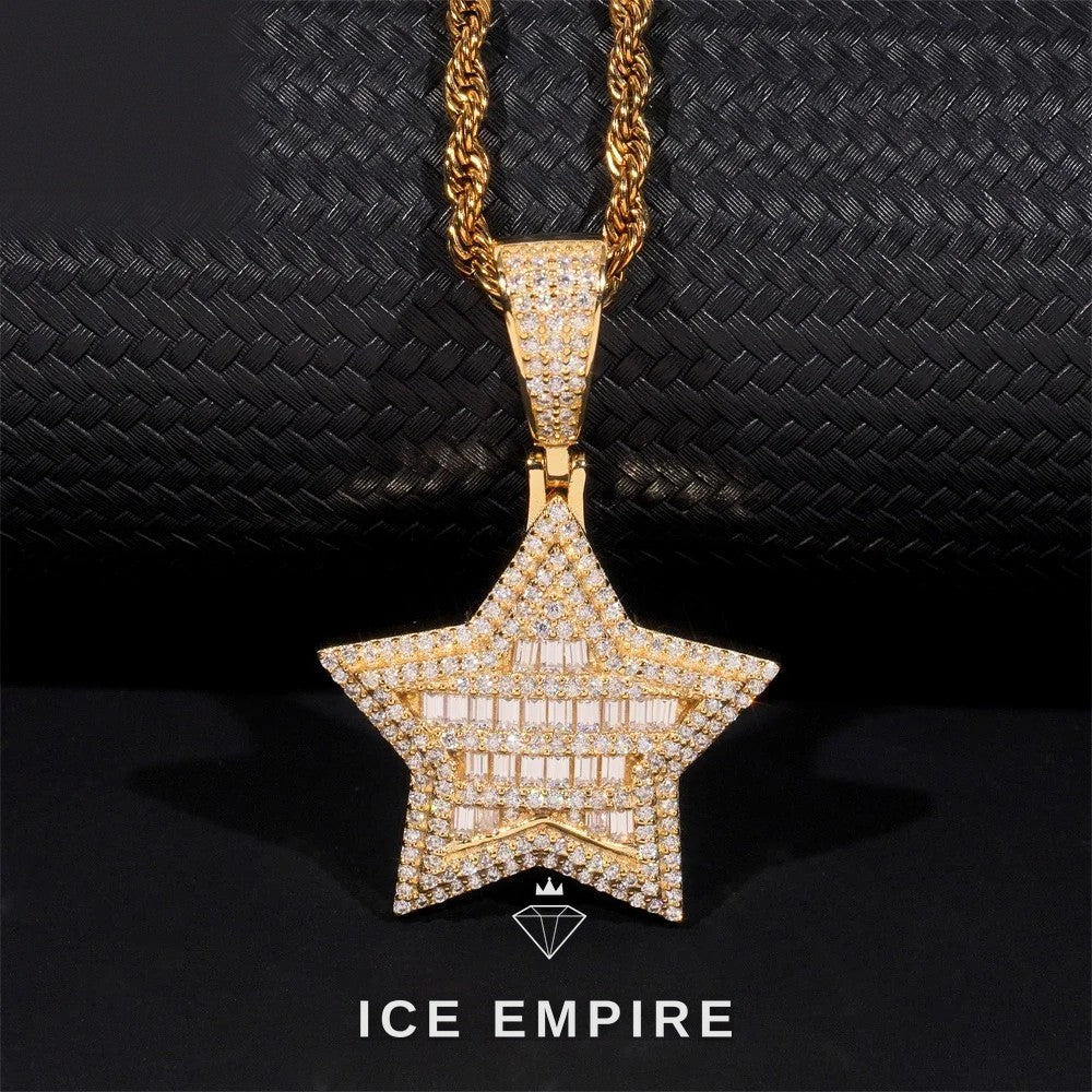 Iced Out 925 Silver Pendant
