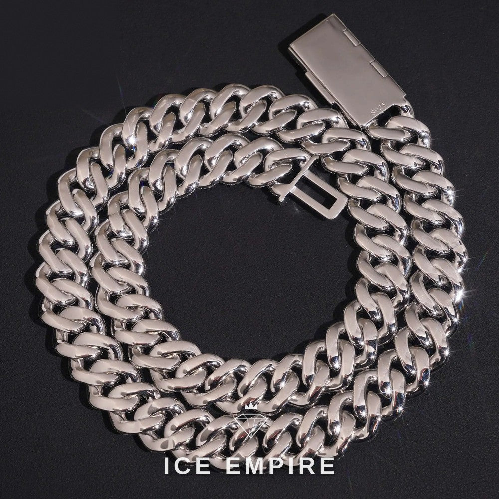 Iced Out Rose Gold Plated Moissanite Cuban Chain