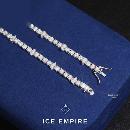 Iced Out Rose Gold Plated Moissanite Cuban Chain
