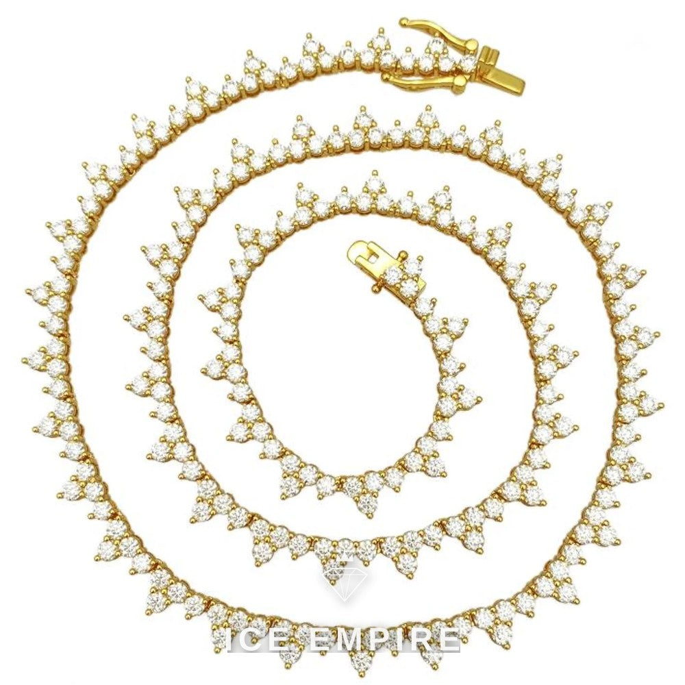 Iced Out Rose Gold Plated Moissanite Cuban Chain