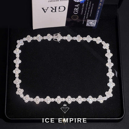 Iced Out Cross Rose Gold Plated Moissanite Cuban Chain