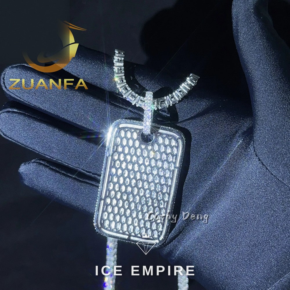 Iced Out Rose Gold Plated Moissanite Pendant