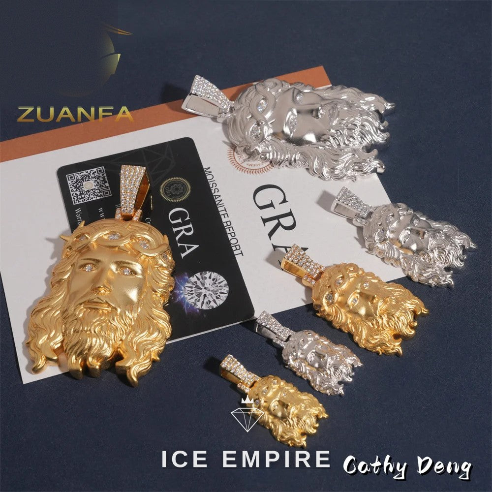Iced Out Rose Gold Plated Moissanite Pendant