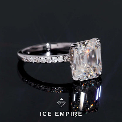Iced Out 18K Gold Moissanite Wedding Band