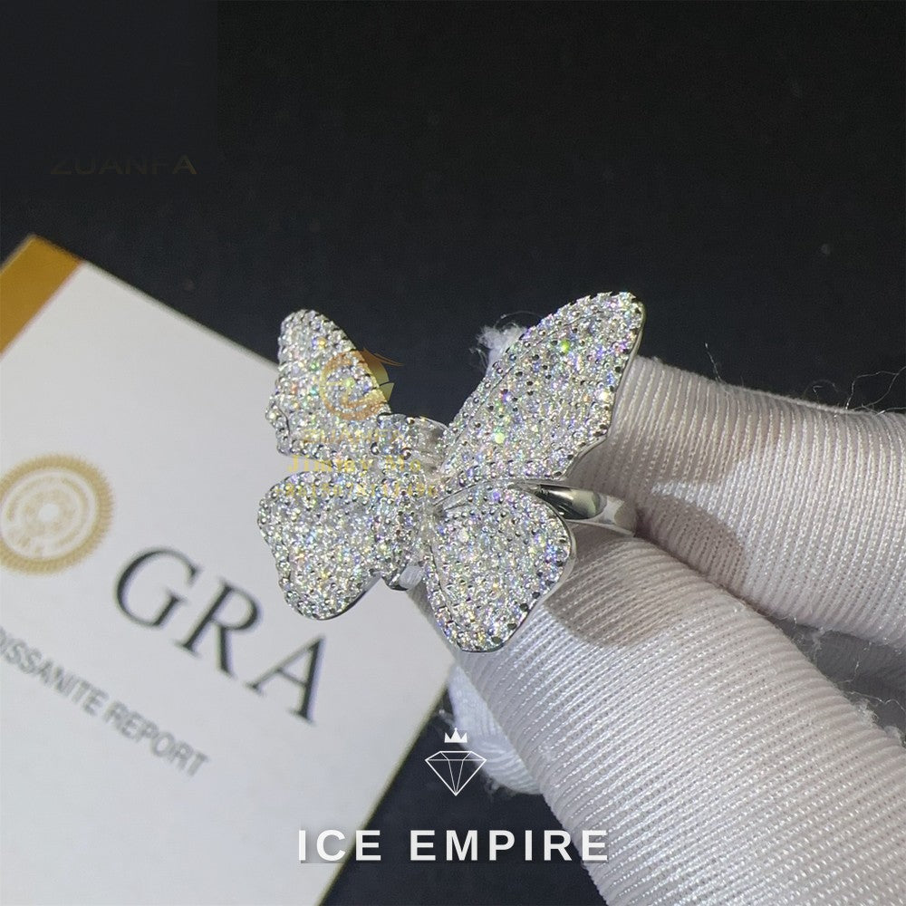 Iced Out Gold Plated Moissanite Ring